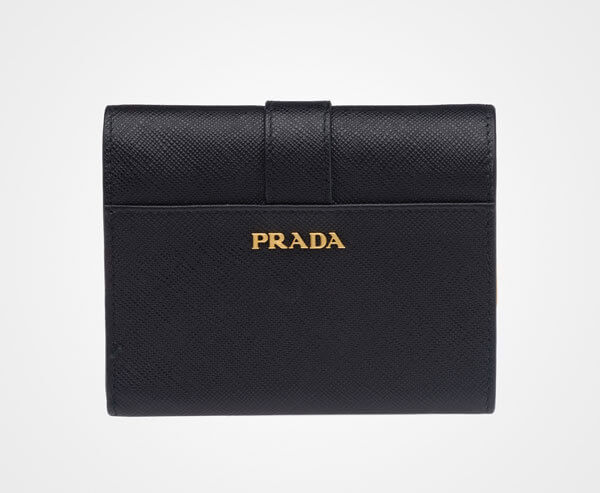 2017新作 PRADA プラダスーパーコピー Gold金具がポイント 二つ折りウォレット1MH840_2EJB_F0002